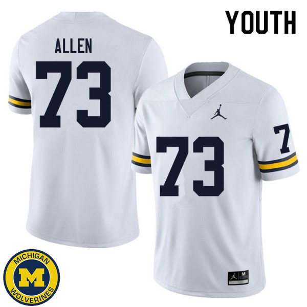 Youth University of Michigan #73 Willie Allen White Football Jersey